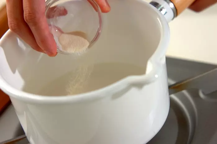 梅酒ゼリーの作り方1