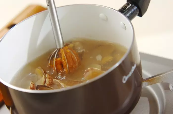 アサリのみそ汁の作り方2