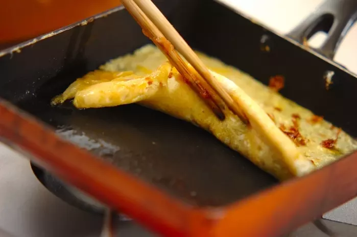おかか入り巻き卵の作り方3