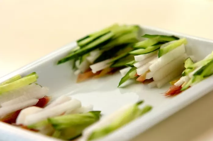 サラダ生春巻きの明太ソースの下準備1