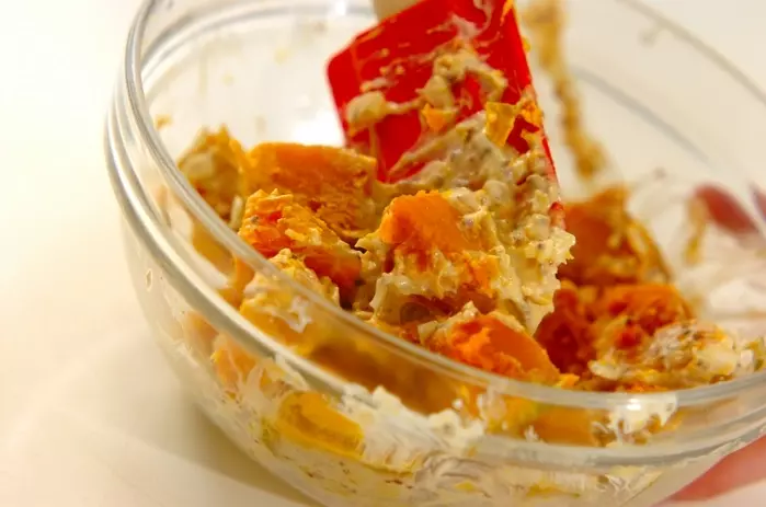 カボチャのマスタードサラダの作り方1