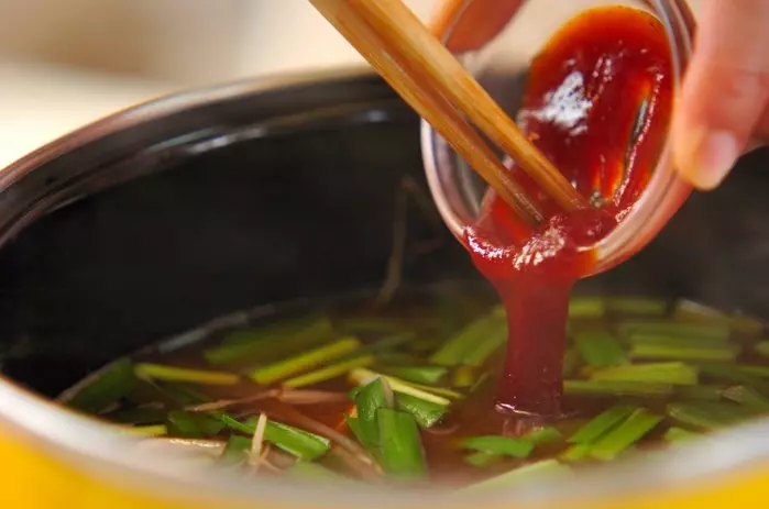 韓国風みそ汁の作り方2