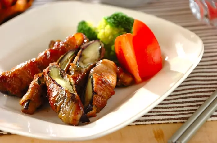 甘辛!トロっとナスと大葉の豚肉巻き