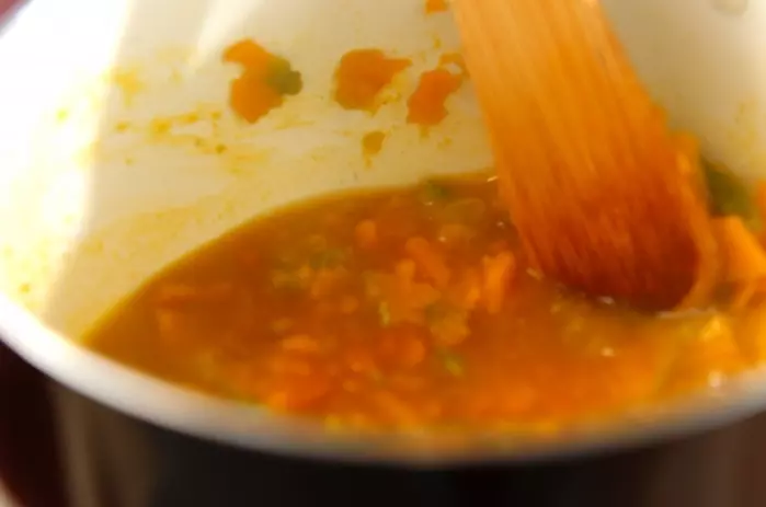 ミキサーなしで作るカボチャのポタージュの作り方2