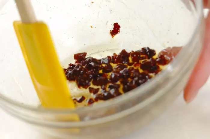 簡単!菊芋と水菜のユズ風味ラぺサラダ by金丸 利恵さんの作り方1