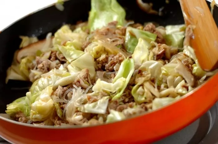 春巻きの具丼の作り方2