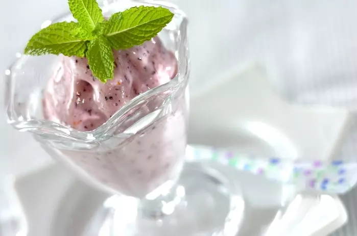 バナナとブルーベリーのアイス