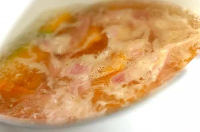 カボチャとベーコンのみそ汁の作り方1