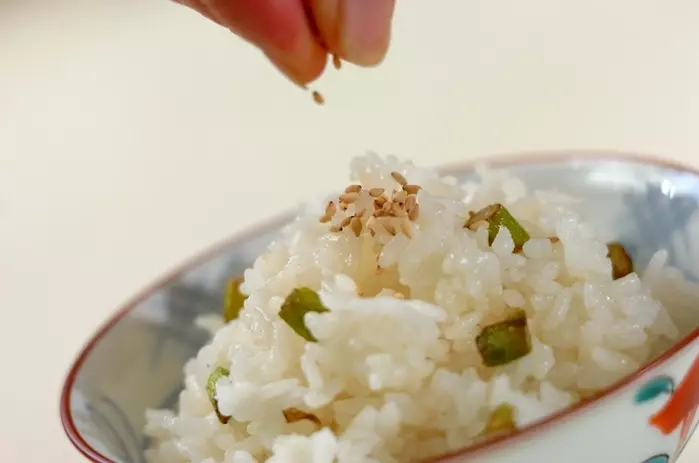 アスパラ混ぜご飯の作り方2