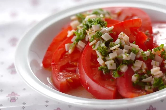 冷やしトマトのパセリドレッシング