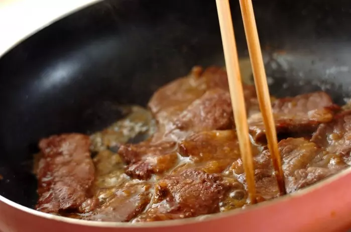 甘みそダレの牛焼き肉の作り方3