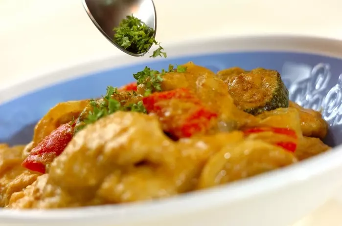鶏むね肉のカレークリーム煮の作り方5