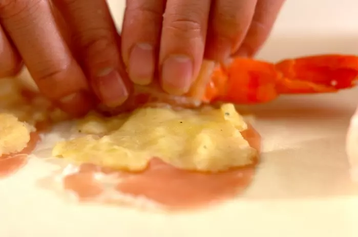 エビのハムポテ巻きの作り方2