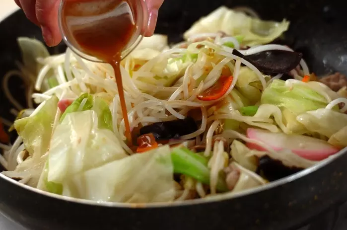 ちゃんぽん風炒めの作り方2