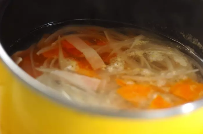 ベーコンの豚汁の作り方1