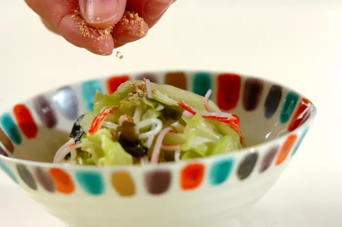 キャベツの酢の物風サラダの作り方2