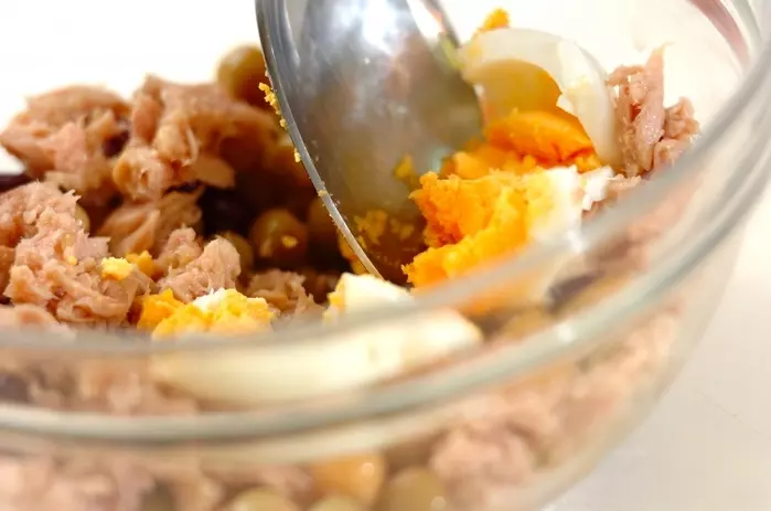 ビーンズサラダの作り方1