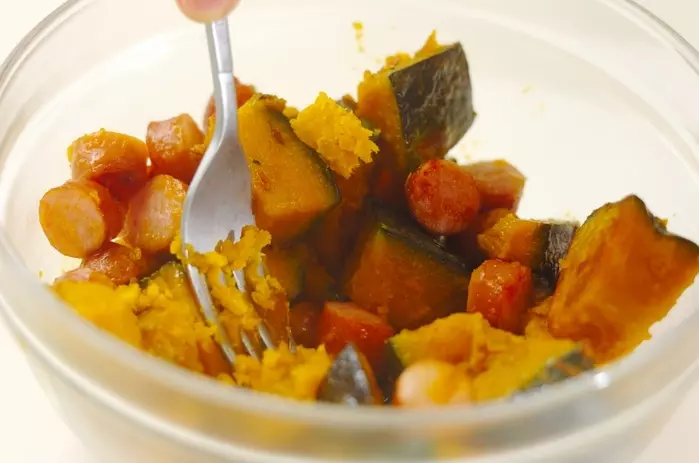 カボチャのクミンサラダの作り方2
