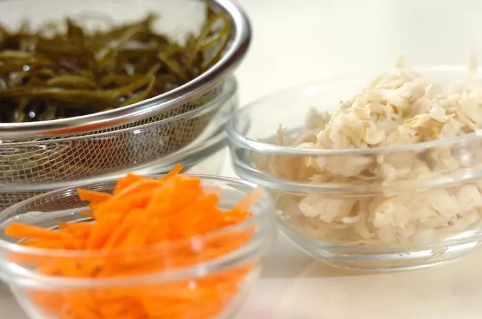 切干し大根と昆布の煮物の下準備1