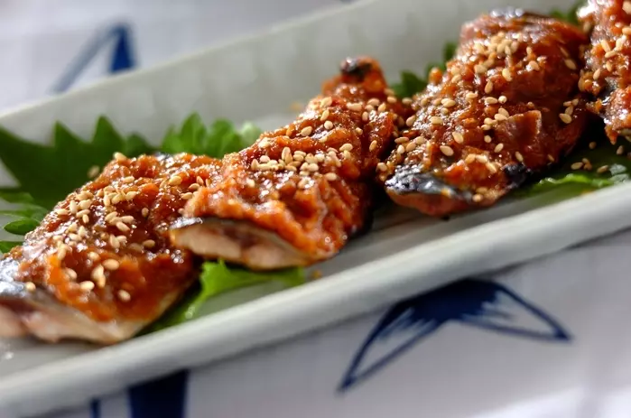サンマの梅みそ焼き