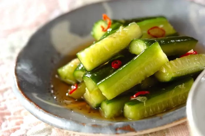 即席キュウリの浅漬け