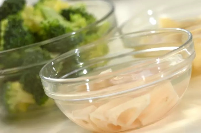 温野菜の甘酒ドレッシングがけの下準備1