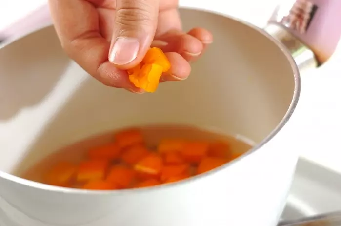 ニンジンと豆腐のテリーヌの作り方1