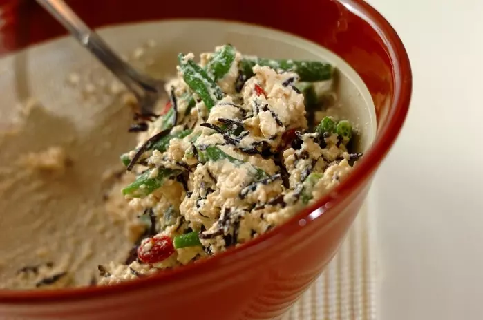 インゲンとヒジキの白和えの作り方5