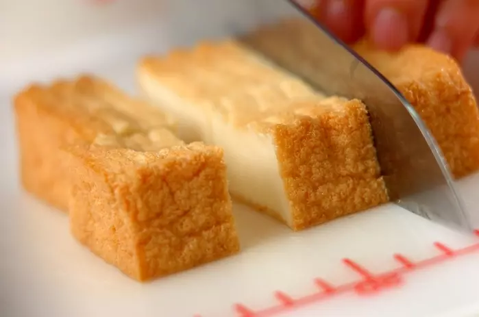 厚揚げのチリソースの下準備1