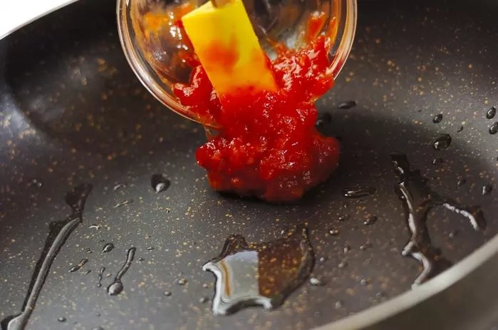 厚揚げのチリソースの作り方1