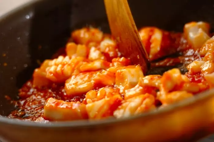 冷凍イカで！やわらかイカチリの作り方3