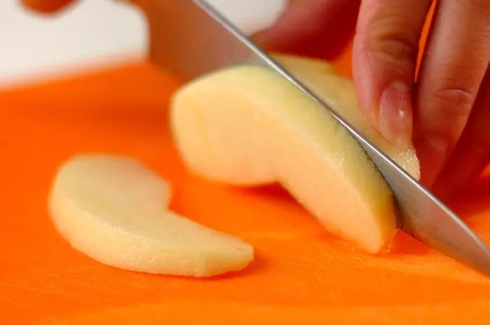 ホットアップルとバニラアイスの作り方1