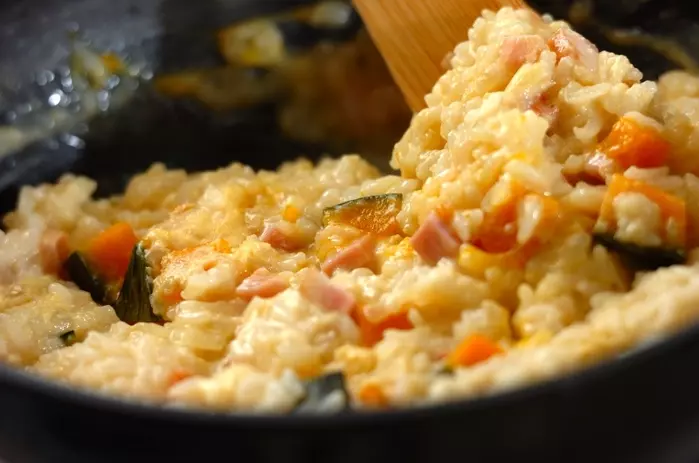 パンプキンソイリゾットの作り方1