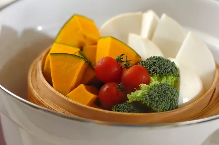 彩り蒸し野菜の作り方1