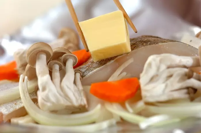 鱈の野菜たっぷり バターホイル焼きの作り方1