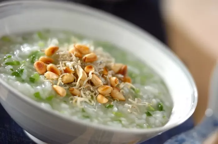 七草粥(七草がゆ)・カリカリジャコのせ