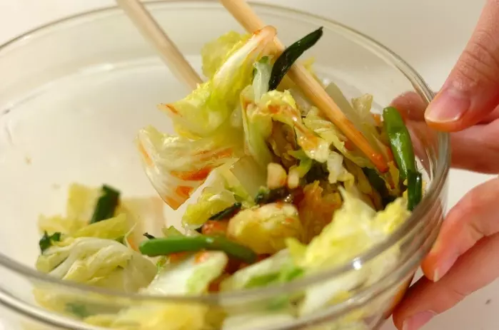 白菜の即席キムチの作り方2