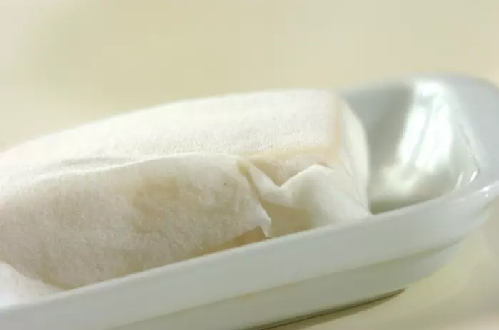 豆腐の濃厚ココアデザートの下準備1