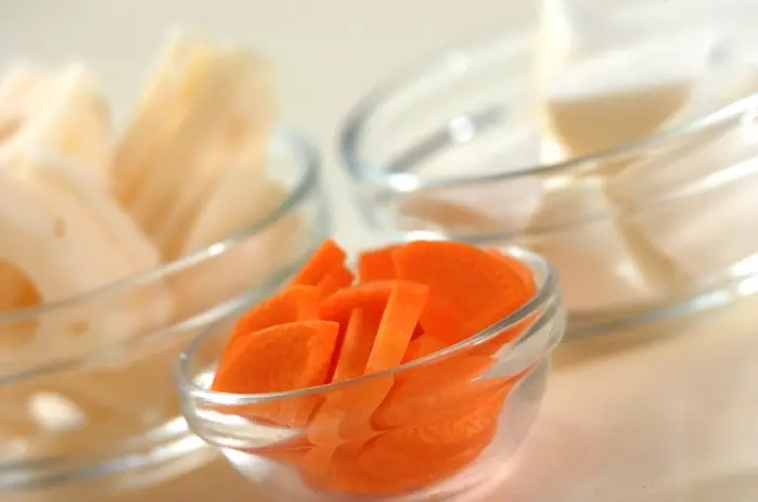 根菜のうま煮つけそばの下準備2