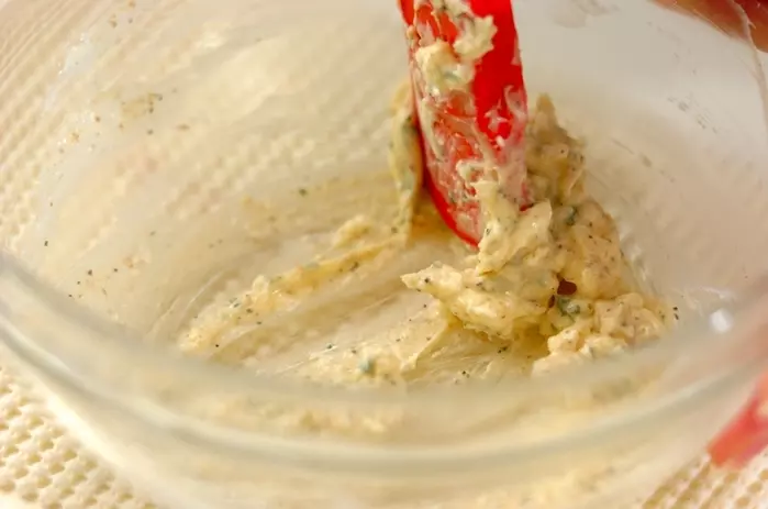 カリフラワーと豆のサラダの下準備1