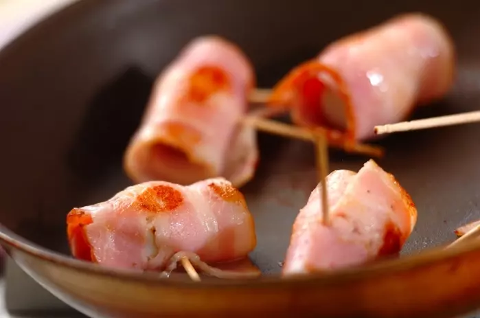 ウズラのベーコン巻きの作り方2