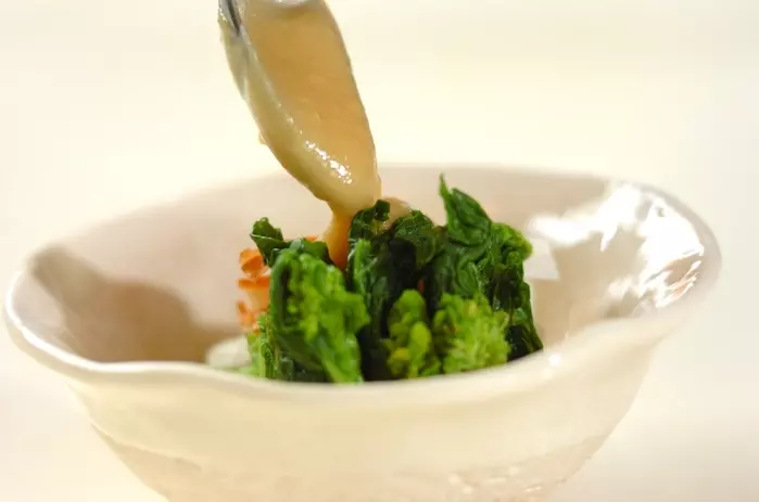 菜の花の酢みそがけの作り方2