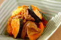 【今日の献立】2026年2月12日(木)「カボチャと豚肉のみそ炒め」