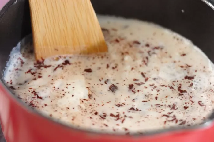 ホットチョコレートの作り方1