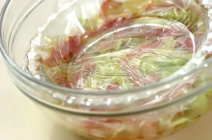 野菜のレンチンスープの作り方2