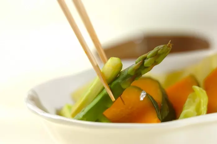 蒸し野菜のネギダレの作り方2