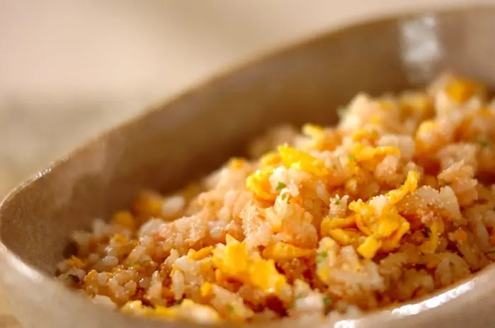 タラコと卵のチャーハン