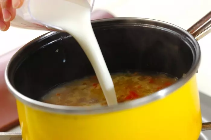 鶏肉のクリームスープの作り方2