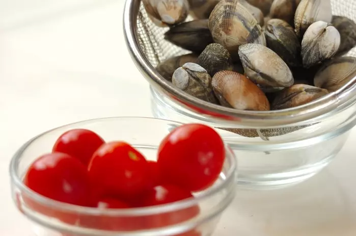 アサリのボンゴレスパゲティーの下準備1