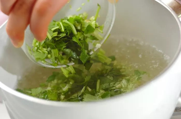 ミツバのスープの作り方1